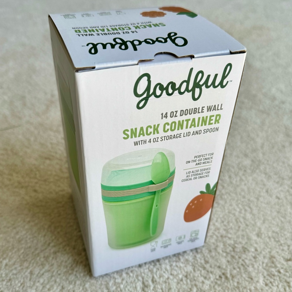 Goodful Double Wall Insulated Yogurt Snack Container, Leak Proof Food Storage